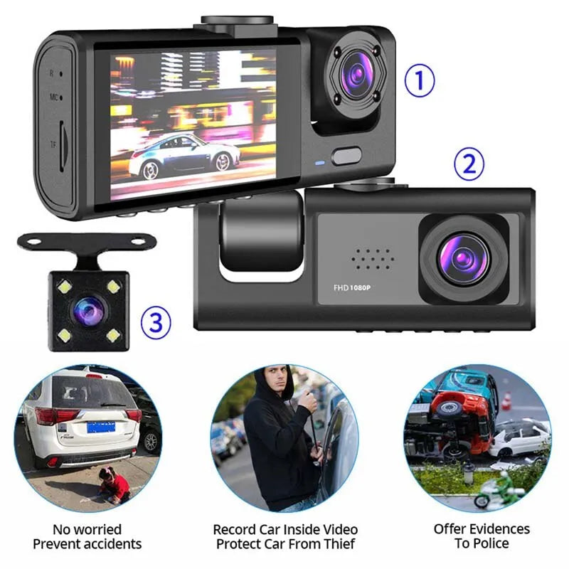 Dash Cam W/ IR Night Vision Loop Recording  Camera