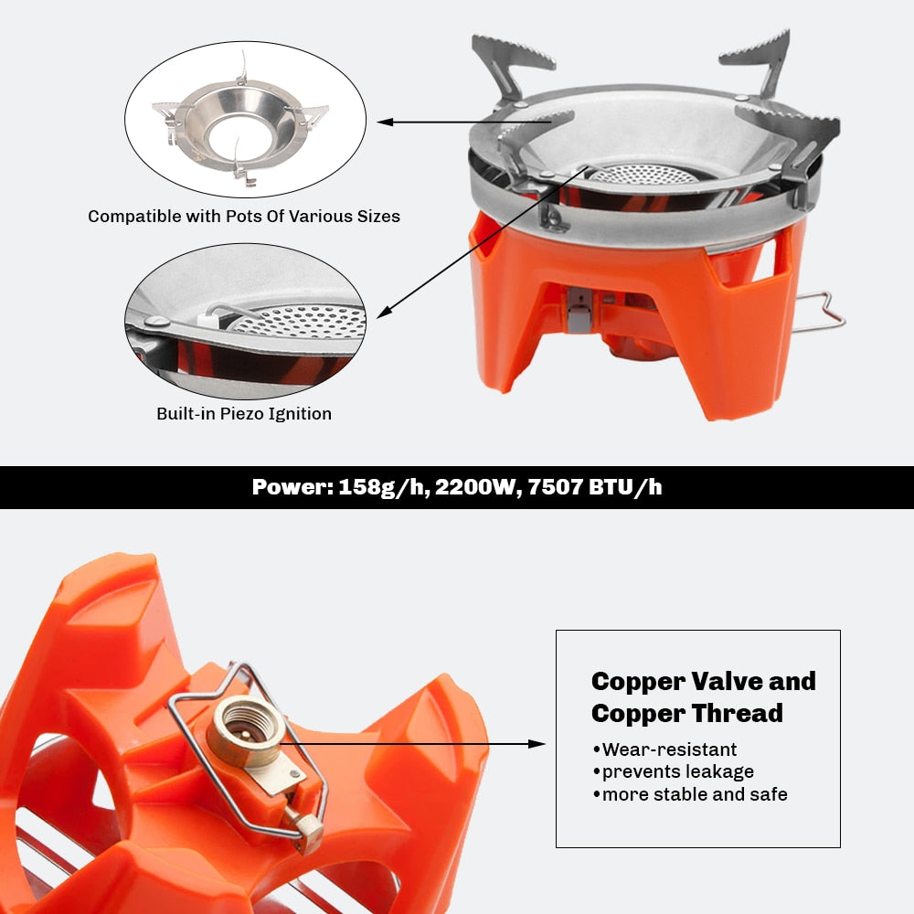 Fire Maple X2 Outdoor Gas Stove Burner Tourist Portable Cooking System With Heat Exchanger Pot - mannisgreatdeals