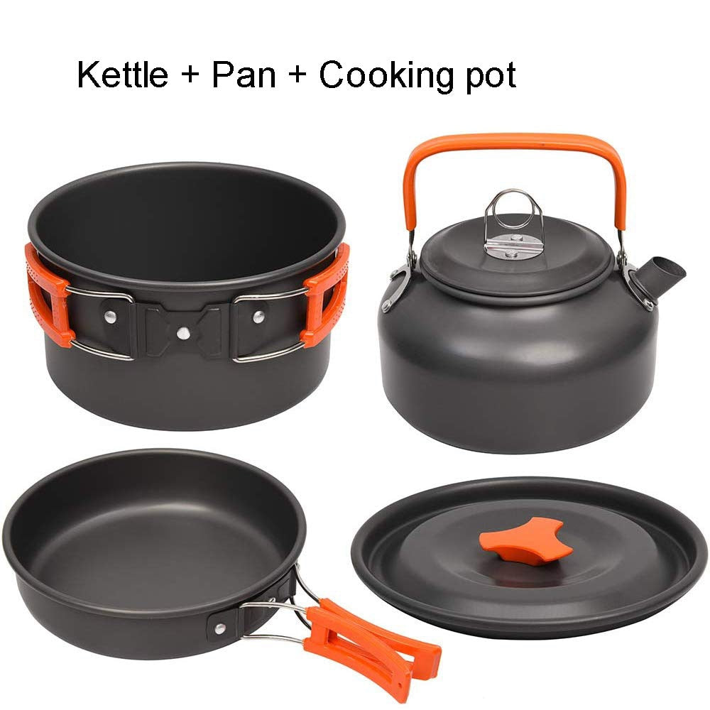 Camping Cookware Kit Outdoor Aluminum Cooking Set - mannisgreatdeals