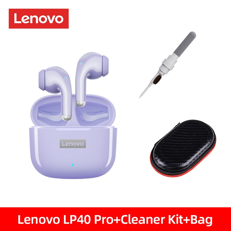 Original Lenovo LP40 Pro TWS Earphones Wireless Bluetooth 5.1 Sport Noise Reduction Headphones Touch Control 250mAH 2022 New - mannisgreatdeals