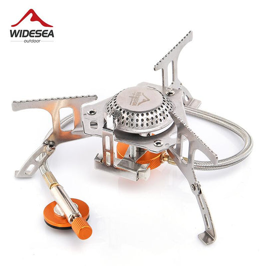 Widesea Camping Gas Stove Outdoor Tourist Burner Strong Fire Heater Tourism Cooker Survival Furnace Supplies Equipment Picnic - mannisgreatdeals