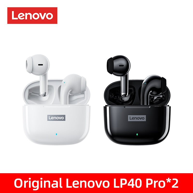 Original Lenovo LP40 Pro TWS Earphones Wireless Bluetooth 5.1 Sport Noise Reduction Headphones Touch Control 250mAH 2022 New - mannisgreatdeals