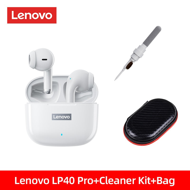 Original Lenovo LP40 Pro TWS Earphones Wireless Bluetooth 5.1 Sport Noise Reduction Headphones Touch Control 250mAH 2022 New - mannisgreatdeals