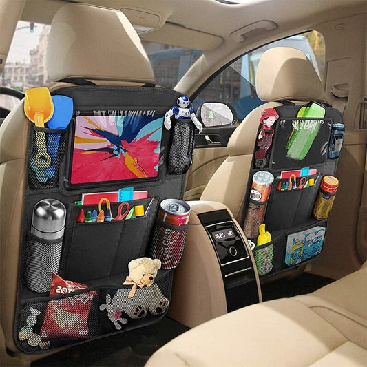 Car Seat Organizer Multifunctional Oxford Fabric Car Back Multi Pocket Storage Bag with Tablet Holder - mannisgreatdeals