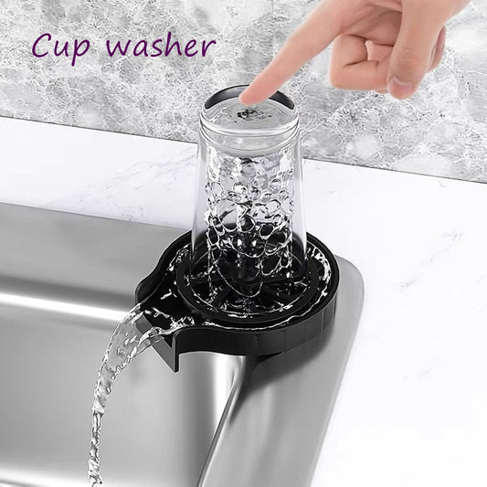 High Pressure Automatic Glass Cup Washer Bar Cup Cleaner Rinse Machine Bar Kitchen Beer Milk Tea Sink - mannisgreatdeals